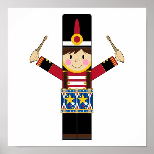 Nutcracker Soldier Playing Drums Poster (Vorne)