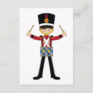 Nutcracker Soldier Playing Drums RSVP Karte