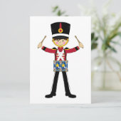Nutcracker Soldier Playing Drums RSVP Karte (Stehend Vorderseite)
