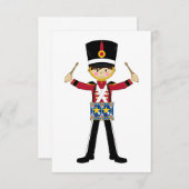 Nutcracker Soldier Playing Drums RSVP Karte (Vorne/Hinten)
