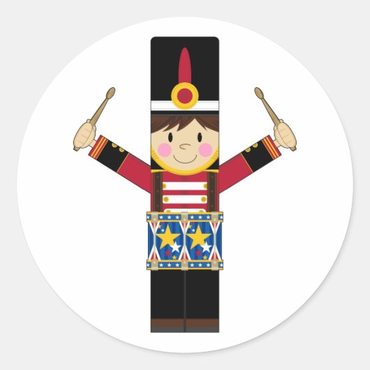 Nutcracker Soldier Playing Drums Sticker (Vorderseite)