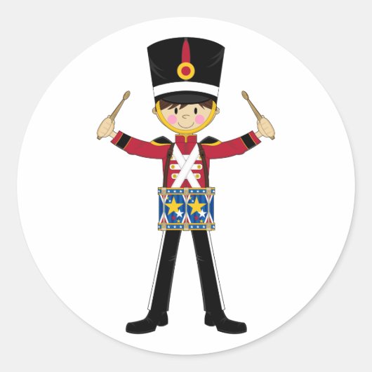 Nutcracker Soldier Playing Drums Sticker (Vorderseite)