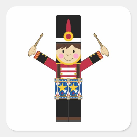 Nutcracker Soldier Playing Drums Sticker (Vorderseite)
