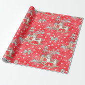 Nutcracker Soldier Pony Wrapping Paper Red Geschenkpapier (Ungerollt)