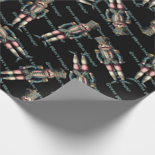 Nutcracker Soldier rät, was drin ist? Geschenkpapier