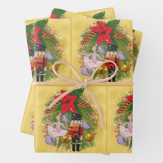Nutcracker Soldier Sugar Plum Fairy Weihnachten We Geschenkpapier Set (Beispiel)