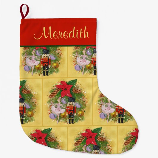 Nutcracker Soldier Sugar Plum Fairy Weihnachten We Großer Weihnachtsstrumpf (Vorderseite)