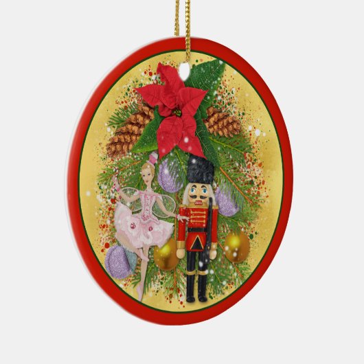 Nutcracker Soldier Sugar Plum Fairy Weihnachten We Keramik Ornament (Rechts)