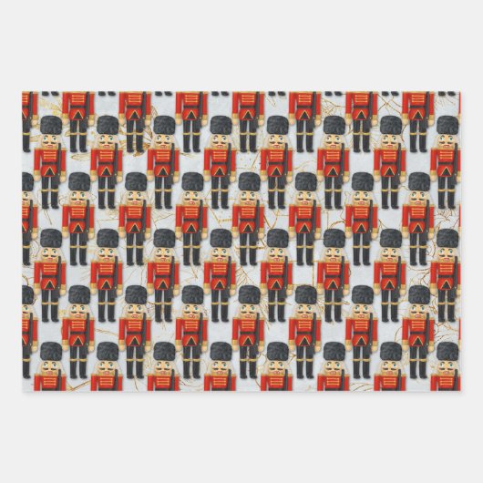 Nutcracker Soldier Sugar Plum Fee Weihnachten Geschenkpapier Set (Vorderseite 3)