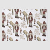 Nutcracker Soldier Weihnachten Let it Snow Gold Seidenpapier (Vorderseite)