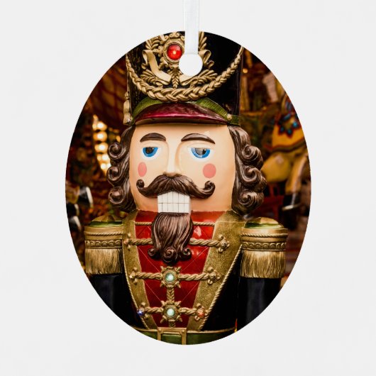 Nutcracker Soldier Weihnachtsbaum Add Year Ornament Aus Metall (Vorderseite)