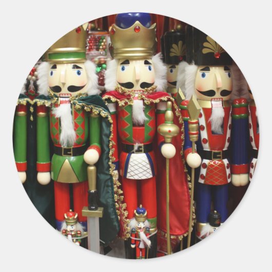 Nutcracker Soldiers Christmas Runder Aufkleber (Vorderseite)