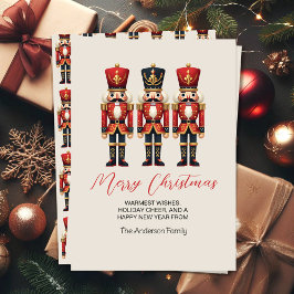 Nutcracker Soldiers frohe Weihnachtskarten Feiertagskarte