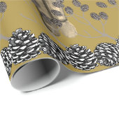 Nutcracker Soldiers Gold Sepia Geschenkpapier (Rolleneckpunkt)