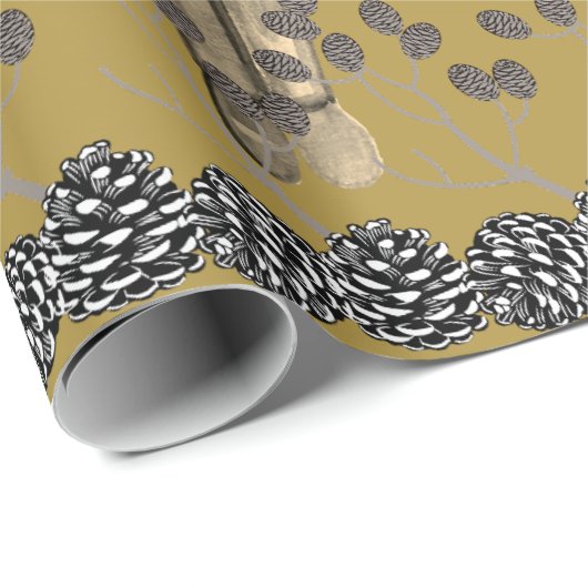 Nutcracker Soldiers Gold Sepia Geschenkpapier (Rolleneckpunkt)