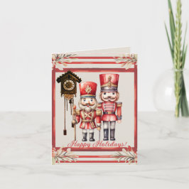 Nutcracker Soldiers Happy Holidays Kuckoo Uhr Einladung