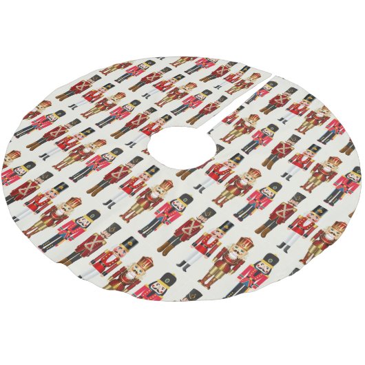 Nutcracker Soldiers Hübsch Weihnachten Polyester Weihnachtsbaumdecke (Schrägansicht)