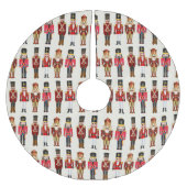 Nutcracker Soldiers Hübsch Weihnachten Polyester Weihnachtsbaumdecke (Vorderseite)