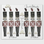 Nutcracker Soldiers & Ice Skate Wrapping Paper Geschenkpapier (Flach)