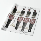 Nutcracker Soldiers & Ice Skate Wrapping Paper Geschenkpapier (Ungerollt)
