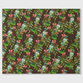 Nutcracker Soldiers & Mistletoe Geschenkpapier (Flach)