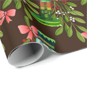 Nutcracker Soldiers & Mistletoe Geschenkpapier (Rolleneckpunkt)