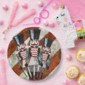 Nutcracker Soldiers Red White Stripes Pappteller (Party)
