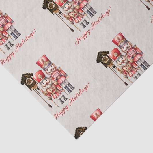 Nutcracker Soldiers schrecken glückliche Ferien Seidenpapier (Ausschnitt)