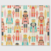 Nutcracker Soldiers und Ornamente Nahtloses Muster Geschenkpapier (Flach)
