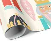 Nutcracker Soldiers und Ornamente Nahtloses Muster Geschenkpapier (Rolleneckpunkt)