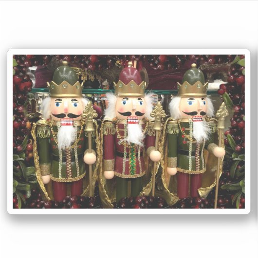 Nutcracker Soldiers Weihnachten Aufkleber (Vorderseite)