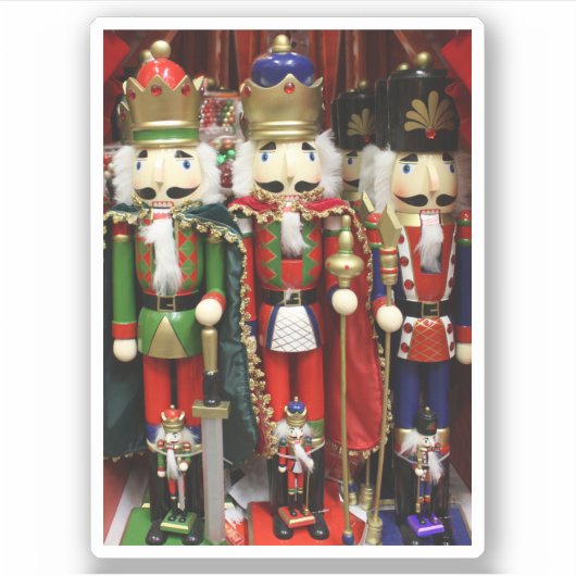 Nutcracker Soldiers Weihnachten Aufkleber (Vorderseite)