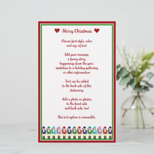 Nutcracker Soldiers Weihnachten Briefpapier (Stehend Vorderseite)