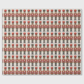Nutcracker Soldiers Weihnachten Geschenkpapier (Flach)