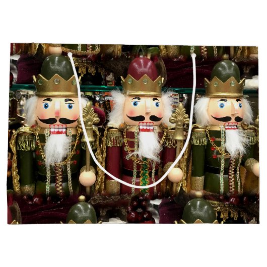 Nutcracker Soldiers Weihnachten Große Geschenktüte (Rückseite)