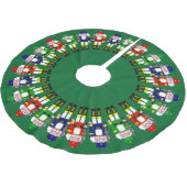 Nutcracker Soldiers Weihnachten Polyester Weihnachtsbaumdecke (Schrägansicht)