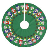 Nutcracker Soldiers Weihnachten Polyester Weihnachtsbaumdecke (Vorderseite)