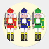 Nutcracker Soldiers Weihnachten Runder Aufkleber (Vorderseite)