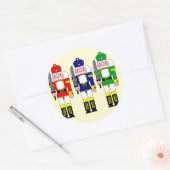 Nutcracker Soldiers Weihnachten Runder Aufkleber (Umschlag)