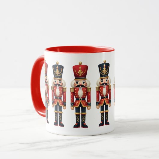 Nutcracker Soldiers Weihnachten Tasse (Vorderseite Links)
