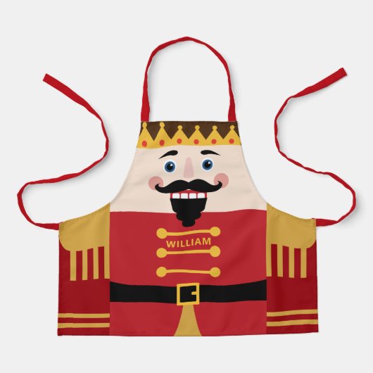 Nutcracker Solid Costume Weihnachten für Kinder Schürze (Vorderseite)