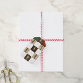 Nutcracker Sparkle Checkerboard Traditionell Geschenkanhänger (Mit Garn)