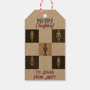 Nutcracker Sparkle Checkerboard Traditionell Geschenkanhänger