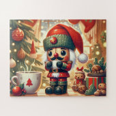 Nutcracker, Spielzeug und heiße Schokolade Puzzle (Horizontal)