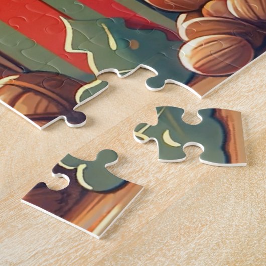 Nutcracker, Spielzeug und heiße Schokolade Puzzle (Seite)