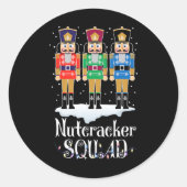 Nutcracker Squad Ballet Dance Christmas Xmas Light Runder Aufkleber (Vorderseite)