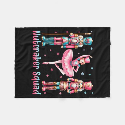 Nutcracker Squad Ballet Dance Merry Christmas Wome Fleecedecke (Vorderseite (Horizontal))