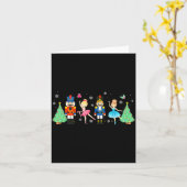 Nutcracker Squad Ballet Dance Merry Christmas Wome Karte (Gelbe Blume)