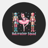 Nutcracker Squad Ballet Dance Merry Christmas Wome Runder Aufkleber (Vorderseite)