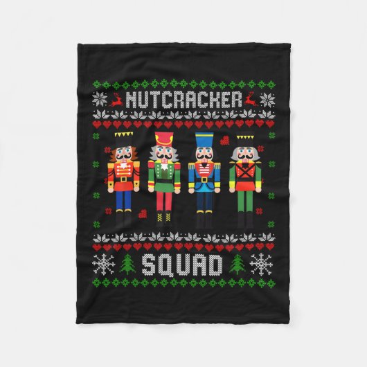 Nutcracker Squad Ballett Tanz Weihnachten Match F Fleecedecke (Vorderseite)
